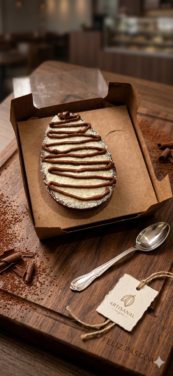 Ovo de colher de Ninho com nutella, com 150g com leite ninho e nutella de verdade!! Uma explosão de sabores